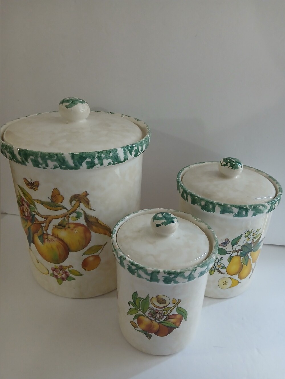 Vintage 1970's Himark Ceramic Canister Set (3 Pieces)